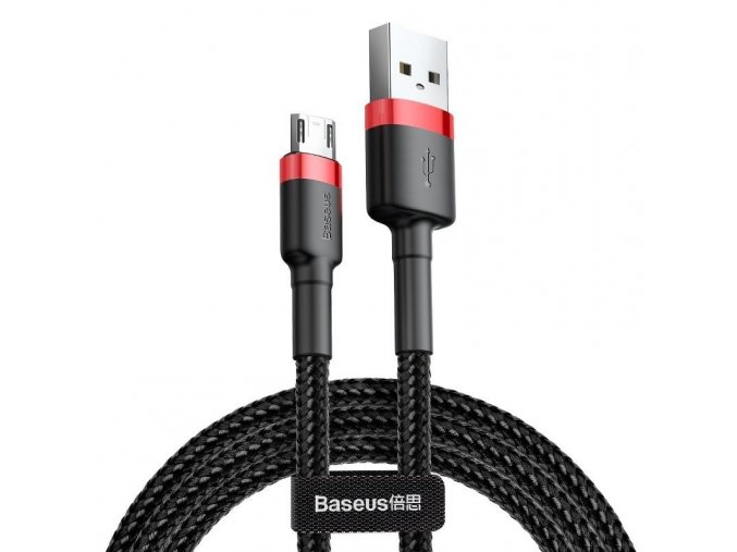 Baseus Cafule Micro USB kábel 1.5A, 2m, červená+čierna [CAMKLF-C91]