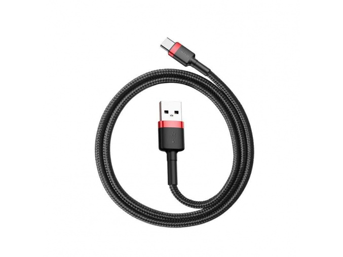 Baseus Cafule USB-C kábel, 2A, 3m, čierna+červená [CATKLF-U91]