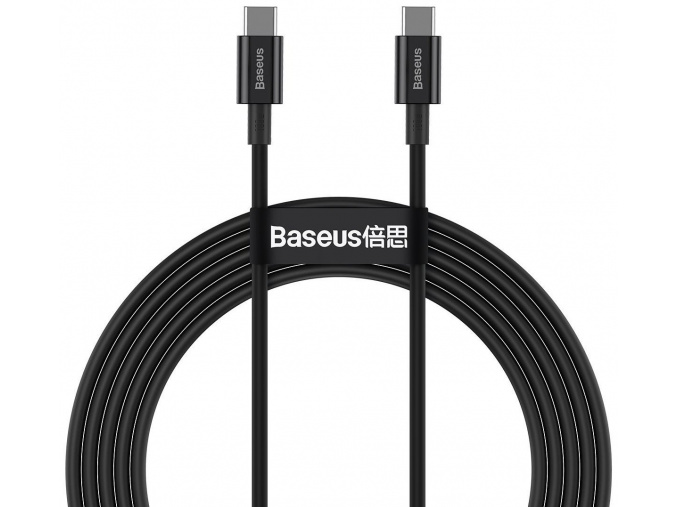 Baseus Superior Series USB-C->USB-C kábel, 100W, 2m, čierny [CATYS-C01]