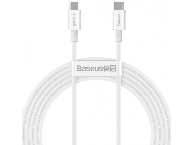 Baseus Superior Series USB-C->USB-C kábel, 100W, 2m, biely [CATYS-C02]