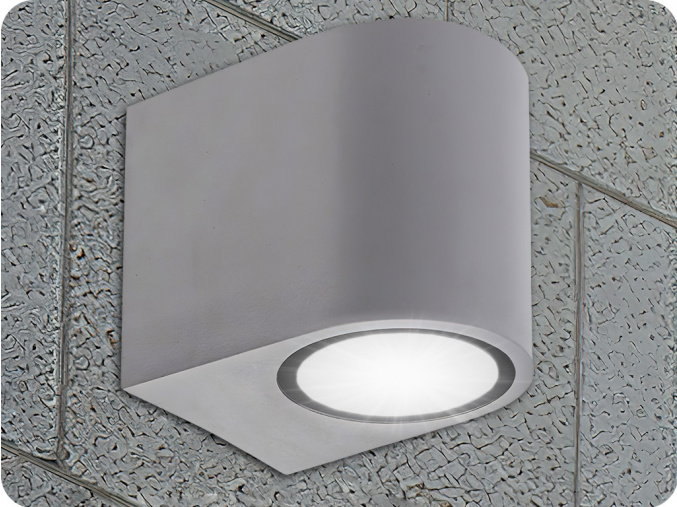 Nástenné LED svietidlo 1xGU10, IP54, sivé [SLIP007007]