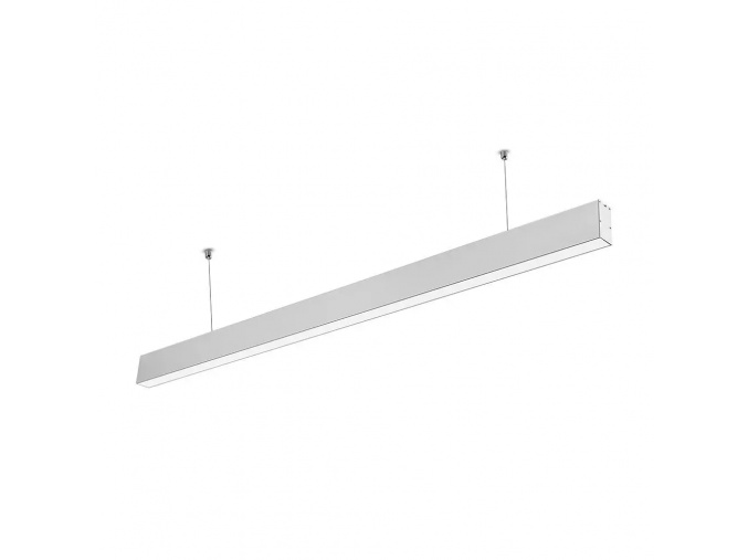 LED lineárne závesné svietidlo 40W, 3300lm, SAMSUNG chip, strieborné