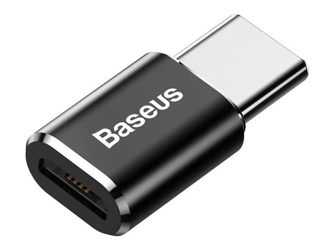 Baseus Adaptér Micro USB -> USB-C, čierny [015900]