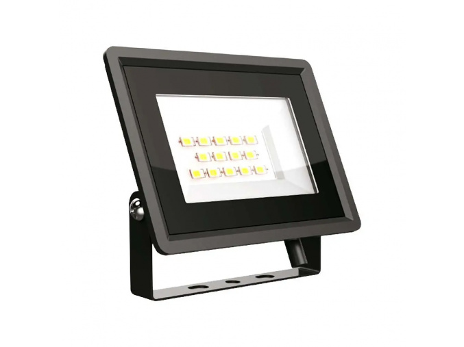 10W LED reflektor SMD series, 750lm, IP65, 110°, čierny