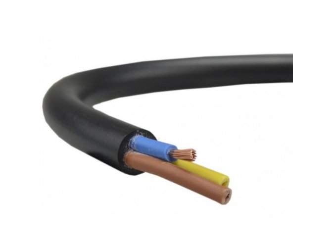 Kábel trojlinka 3x1,5 mm2, čierny (E1430-1) [E1430-1]
