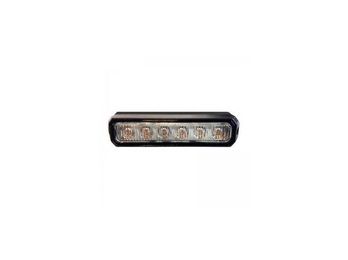 LED výstražné svetlo 6xLED, 12W, oranžové, 3módy, 12/24V, IP67 [LW0032-ALR-1]