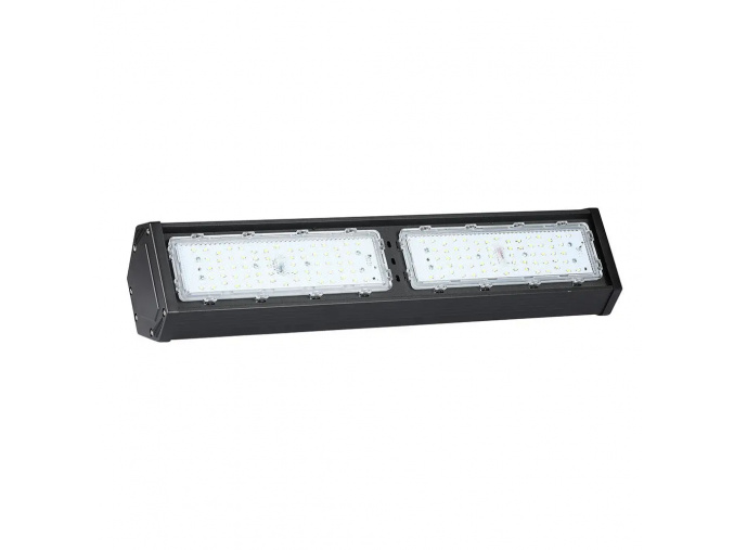 LED lineárny Highbay 100W, 9800lm, Samsung chip, 110°, IP54, čierny