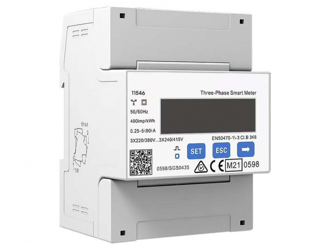 Smart Meter 3*230/400V 5( 80 )A RS485 4P MID