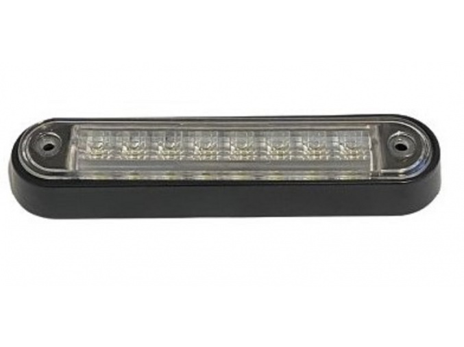LED bočné obrysové svetlo BIELE, 0,8W, 8xLED, 12/24V, IP67 [L1312]