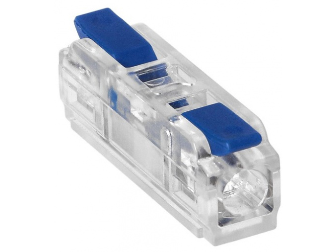 Spojka na káble 1PIN, mini, zacvakávacia, obojstranná, modrá, 0,75-4mm2, IEC, 250V/32A [OR-SZ-8021/1/100]