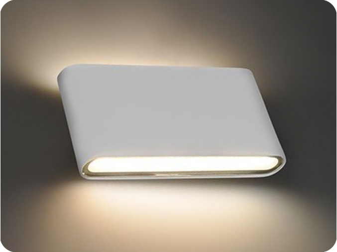 LED vonkajšie nástenné svietidlo Modena 12W, 680lm, CCT, biele [WO800-W]