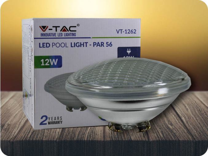 LED bazénová žiarovka, 12W (1200lm), PAR56, 12V, IP68