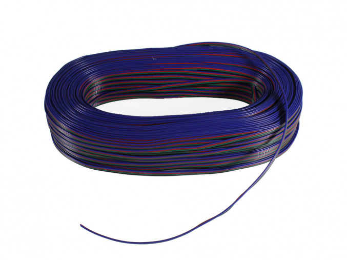 Kábel, RGB, 4-žilový,  4x0,22mm2, 1m [57548]