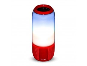 Bluetooth Reproduktor s RGB+W LED svetlom, červený