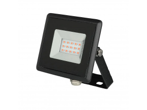 10W LED reflektor E-Series SMD, čierny, červené svetlo