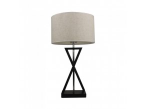 LED Designer stolová lampa, čierny podstavec, kruhové tienidlo