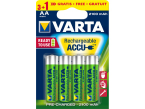 VARTA nabíjateľné NiMH batérie AA, 4ks, 2100mAh