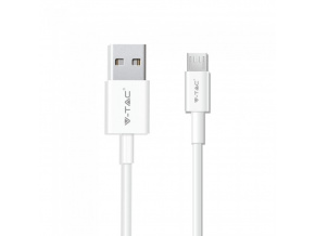 1M micro USB kábel, biely (Pearl series)