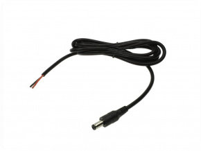 Kábel s konektorom na LED pás 2,1x5,5mm, male/samec, čierny [48220]