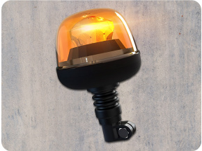 LED výstražný maják 22W, 10xLED, flex, napojenie cez úchyt, 12-24V, oranžový [ALR0069]