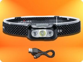 LED nabíjateľná čelovka Supfire HL05-X, 2W, 3 módy + SOS + senzor, nabíjanie cez Micro-USB, 117lm, 65m