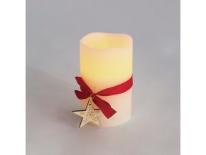 LED sviečka s hviezdou, 2xAA, teplá biela, IP20 [X0711117]