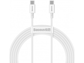 Baseus Superior Series USB-C->USB-C kábel, 100W, 2m, biely [CATYS-C02]