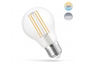 SMART Retro LED žiarovka E27, A60, 5W, 680lm, COG, CCT, stmievateľná [WOJ+14418]