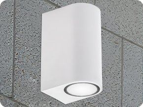 Nástenné LED svietidlo 2xGU10, IP54, biele [SLIP007010]