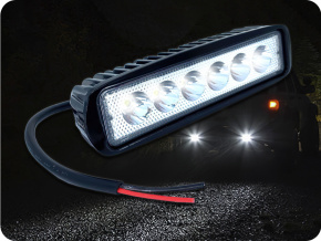 LED pracovné svetlo 18W, 1680lm, 6xLED, 12V/24V, IP67 [L0097S-B]