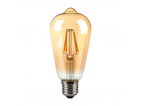 Retro LED žiarovka E27, 4W, 350lm, ST64 jantárové sklo, 2200K