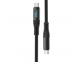 Kábel USB TYPE C -> USB TYPE C FAST charging, max 5A max 100W 1m čierny