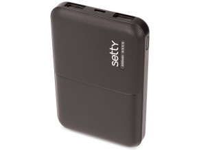 Setty Powerbank 10000 mAh Output 5V-1A/2.4A čierny