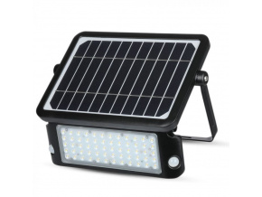 LED solárny reflektor s pohybovým senzorom, 10W, 1150lm, čierny, IP65, 4000K