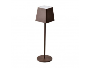 LED STOLNÁ LAMPA, 2W, 200LM, 3000K, NABÍJATEĽNÁ, hnedo-červená CORTEN