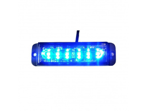 LED VÝSTRAŽNÉ SVETLO 6-LED, MODRÉ [LW0035]