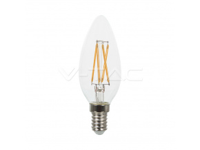 E14 LED RETRO FILAMENT ŽIAROVKA 4W, 400LM, C37, SAMSUNG CHIP