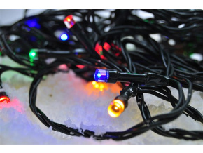 Solight LED vonkajšia vianočná reťaz, 200 LED, 20m, prívod 3m, 8 funkcií, časovač, IP44, viacfarebná