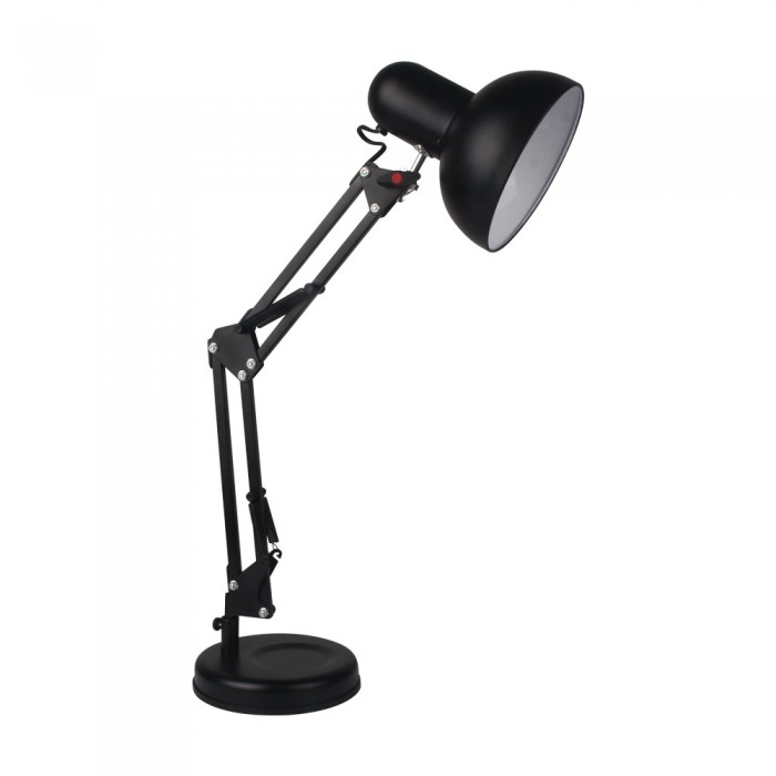 LED Designer stolní lampa kovová, přizpůsobitelné rameno, E27, černá