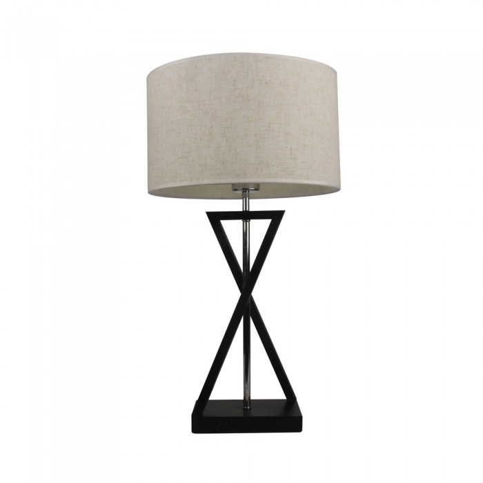 LED Designer stolní lampa, černý podstavec, kruhové stínítko