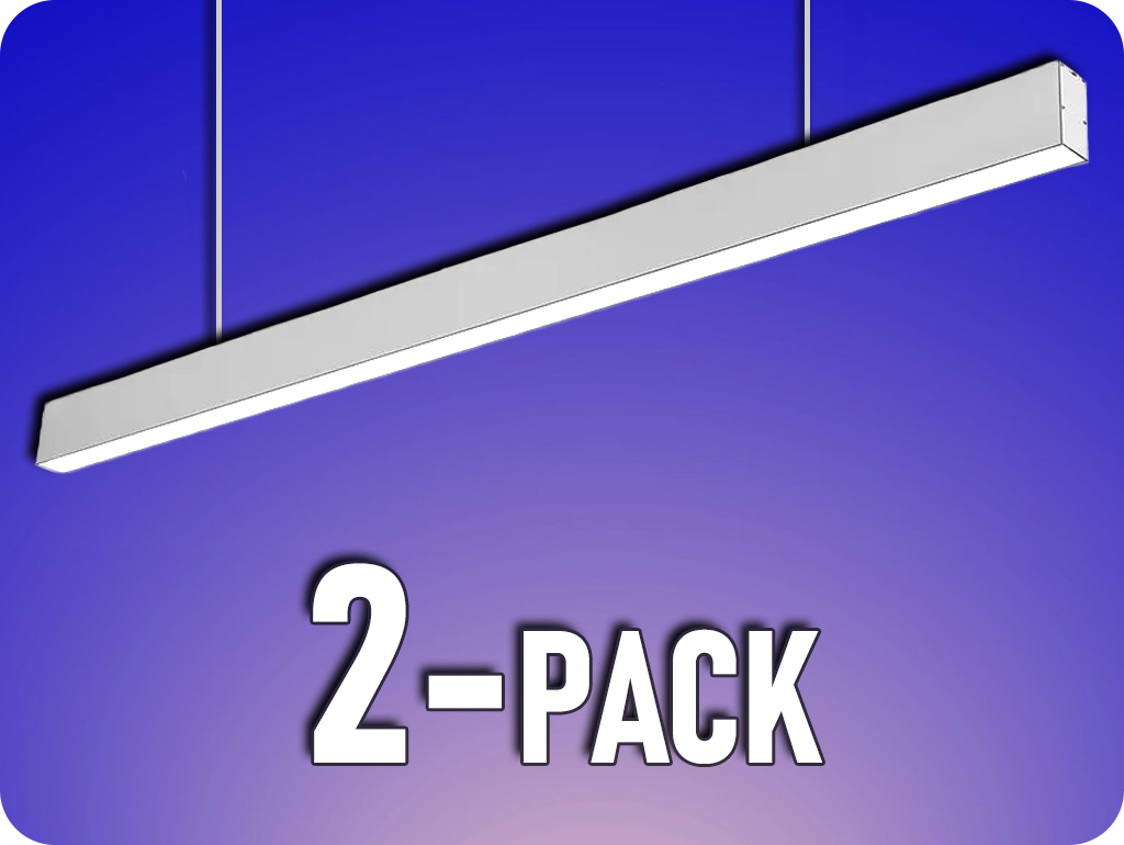 LED lineárne závesné svietidlo 40W, 3300lm, SAMSUNG chip, strieborné/2-PACK! Denná biela