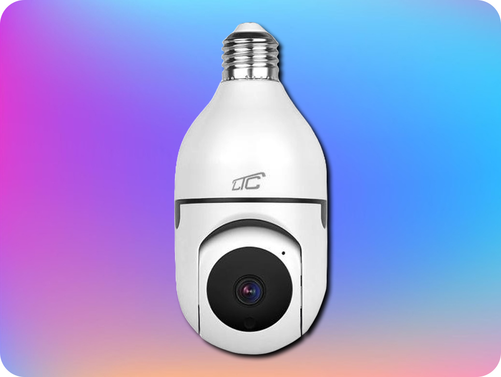 LTC otočná IP kamera do objímky E27, PTZ, 3Mpix, 230V, SMART, LTC VISION [LXKAM34]