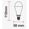 E14 LED žiarovka 9W (806Lm), SAMSUNG chip, A58