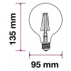 E 27 LED FILAMENT FROST COVER ŽIAROVKA 7W, G95