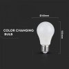 LED žiarovka E27, 9W, 806lm, A60, 3in1 (3000K + 4000K + 6400K) - zmena farby vypínačom