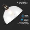 Závesné LED svietidlo, E27, vintage sklo, Ø300mm