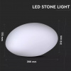 LED RGB svietidlo   STONE   28x21x17 cm, IP67, plast, nabíjateľné