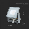 LED reflektor 10W, 800lm, SAMSUNG chip, sivý