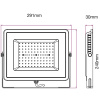 100W LED REFLEKTOR (8000lm), SAMSUNG CHIP, sivý