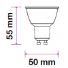 GU10 LED žiarovka 6.5W (480Lm), 38°, SAMSUNG chip